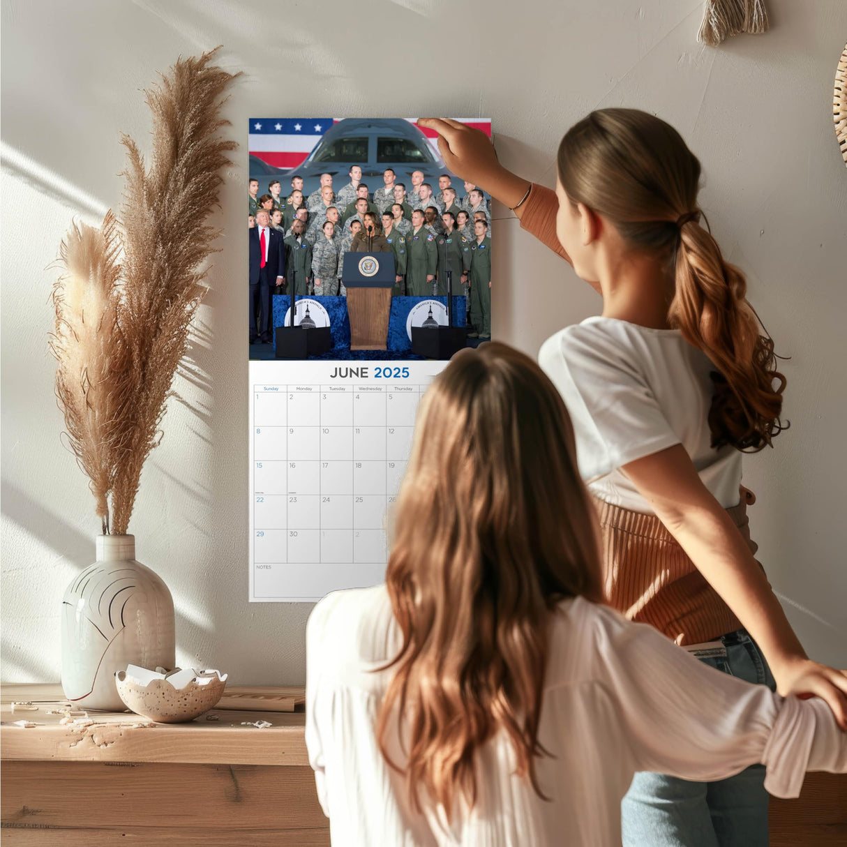 Trump Calendar 2025 Donald Trump Gifts 45 47 President Monthly Wall Calender 12 Month - MAGA - Made In The USA
