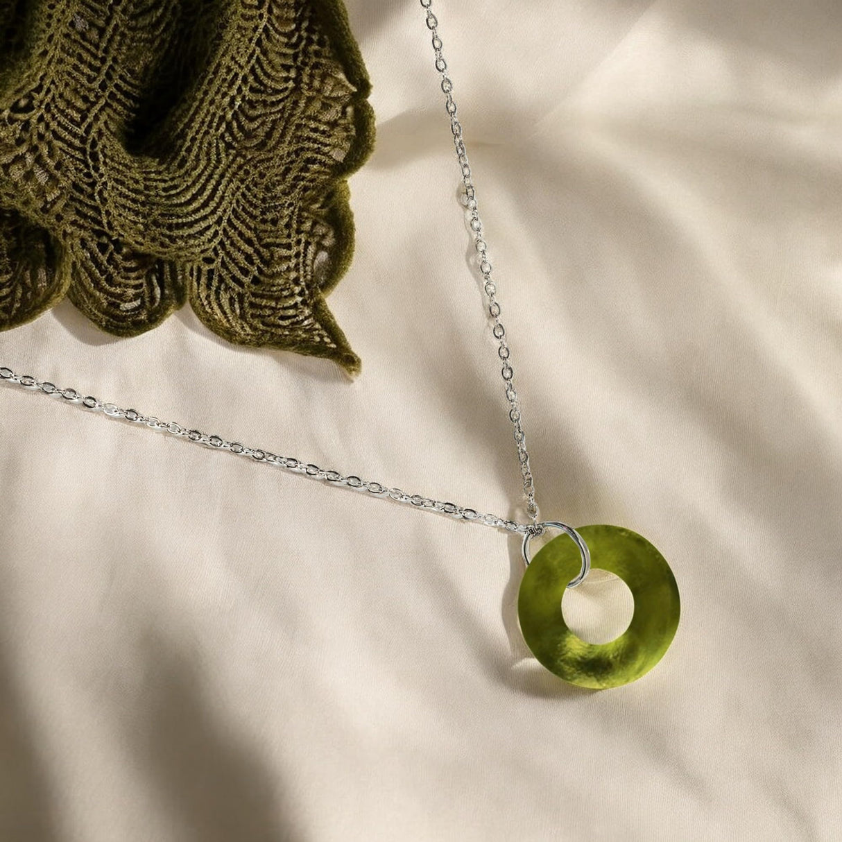 Bottled Up Designs Handmade Glass Hoop Necklace, Recycled Antique Bottles, Made in USA, Birthday Gifts, Mothers Day, Women, Anniversary (Cobalt 1960s Skin Cream Jar)