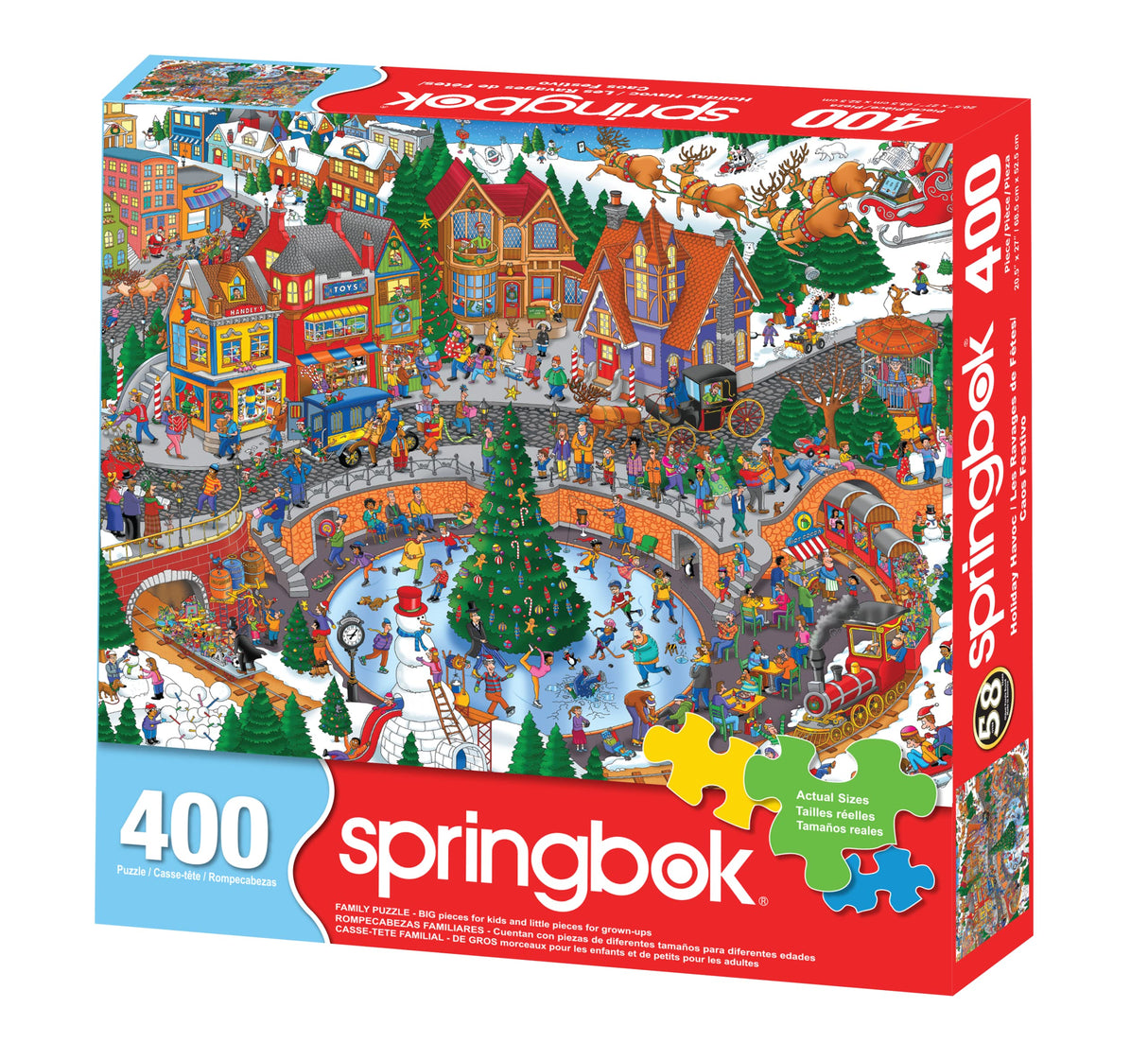Springbok- Holiday Havoc - 400 Piece Jigsaw Puzzle Features a Fun Holiday Scene That Includes Everything we Love About The Holidays