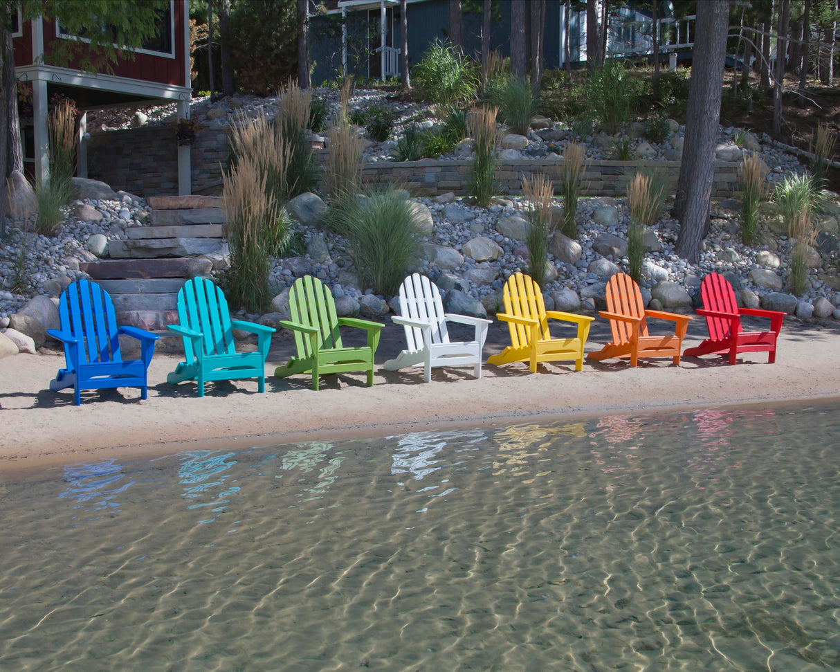 POLYWOOD AD5030WH Classic Folding Adirondack Chair, White 35.7 x 29 x 35.7 inches