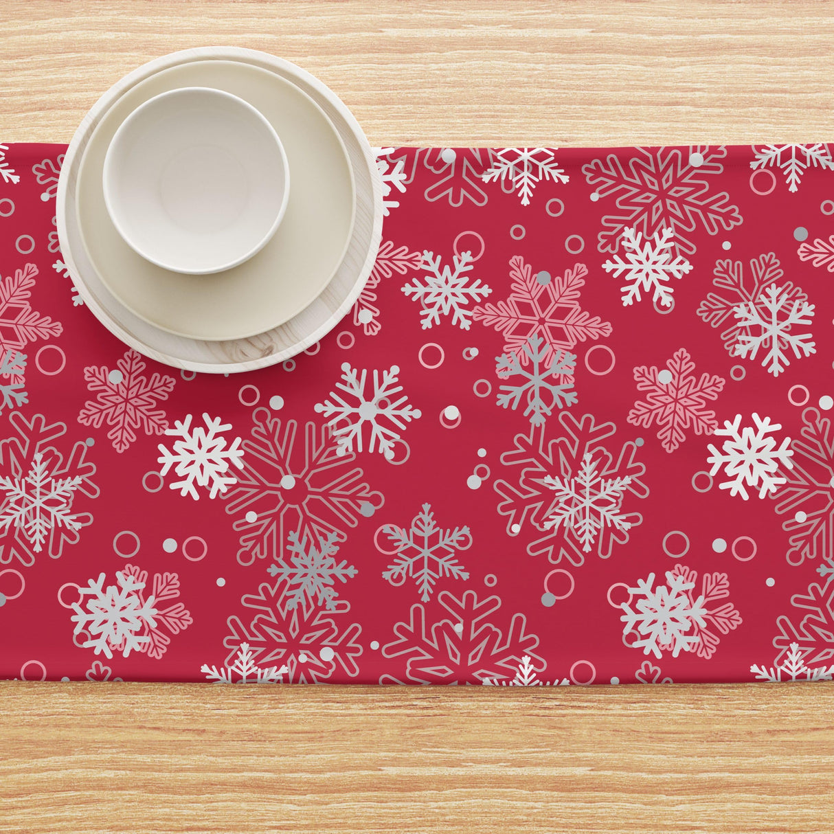 Christmas Table Runners | Garland Table Runner | Winter Decorations for Home | Festive Holiday Table Decor | Kitchen Dining Table Runner | Made in The USA | 14" x 108" Long