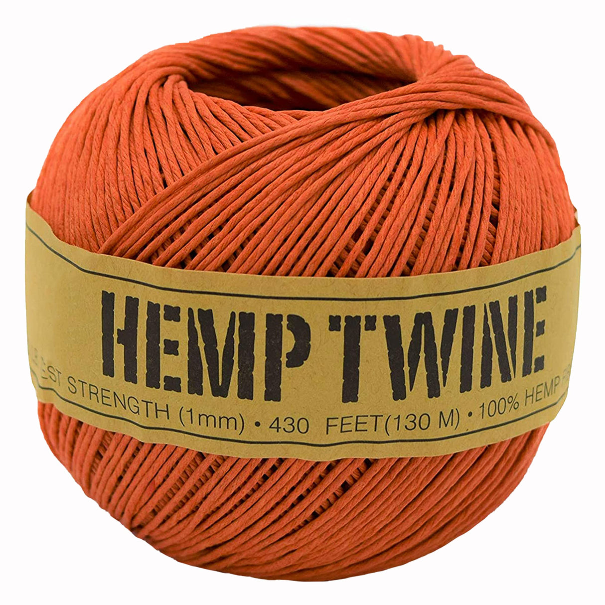 Bean Products Hemp Twine - High Tensile Strength and Durable - Made with 100% Hemp - Perfect for Jewelry, Arts & Crafts, Decoration, Cooking - 0.5MM, 50G/328 Ft. - 8 lb. Test Strength - Natural