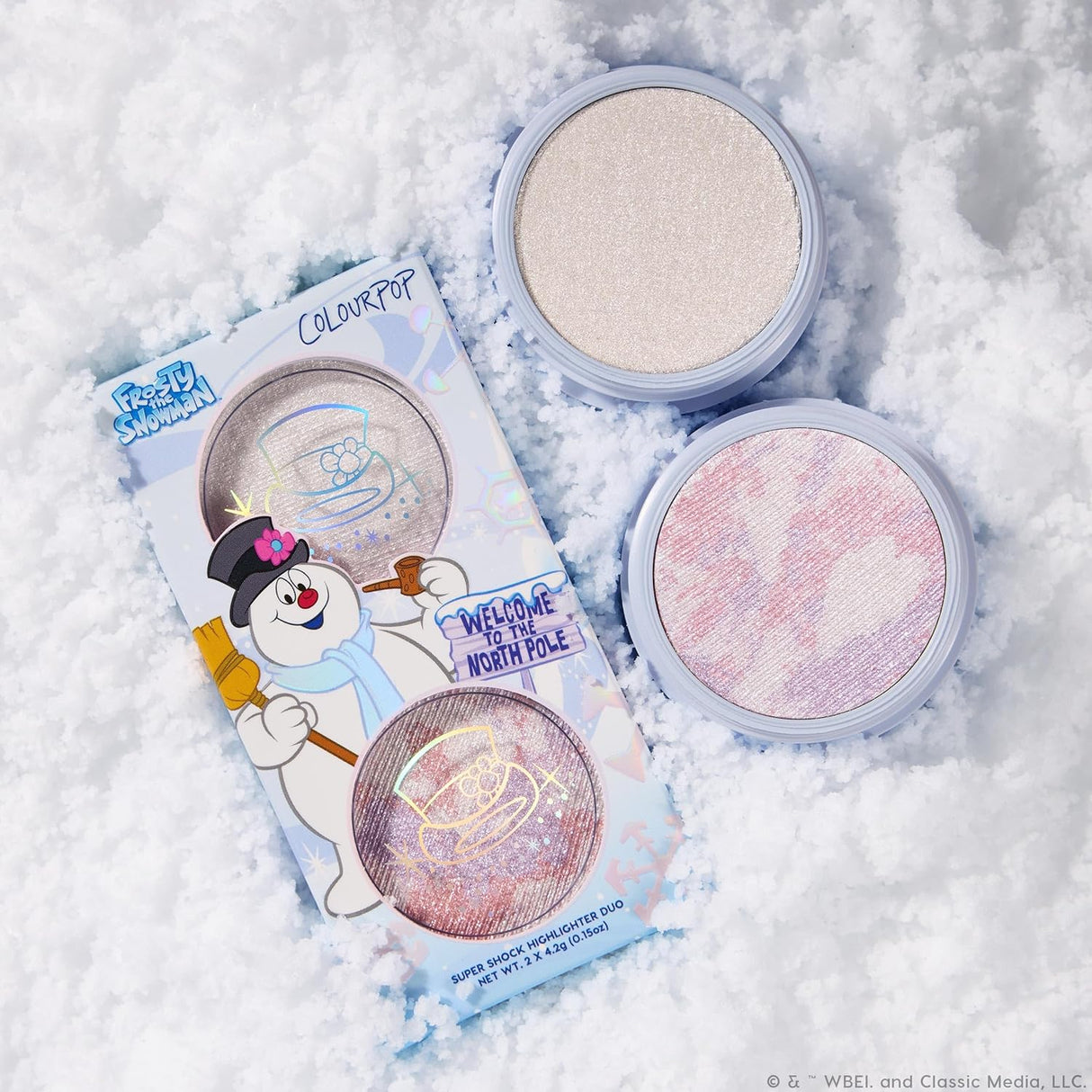 ColourPop Frosty the Snowman x ColourPop Fastest Belly-Whopper Super Shock Highlighter Duo