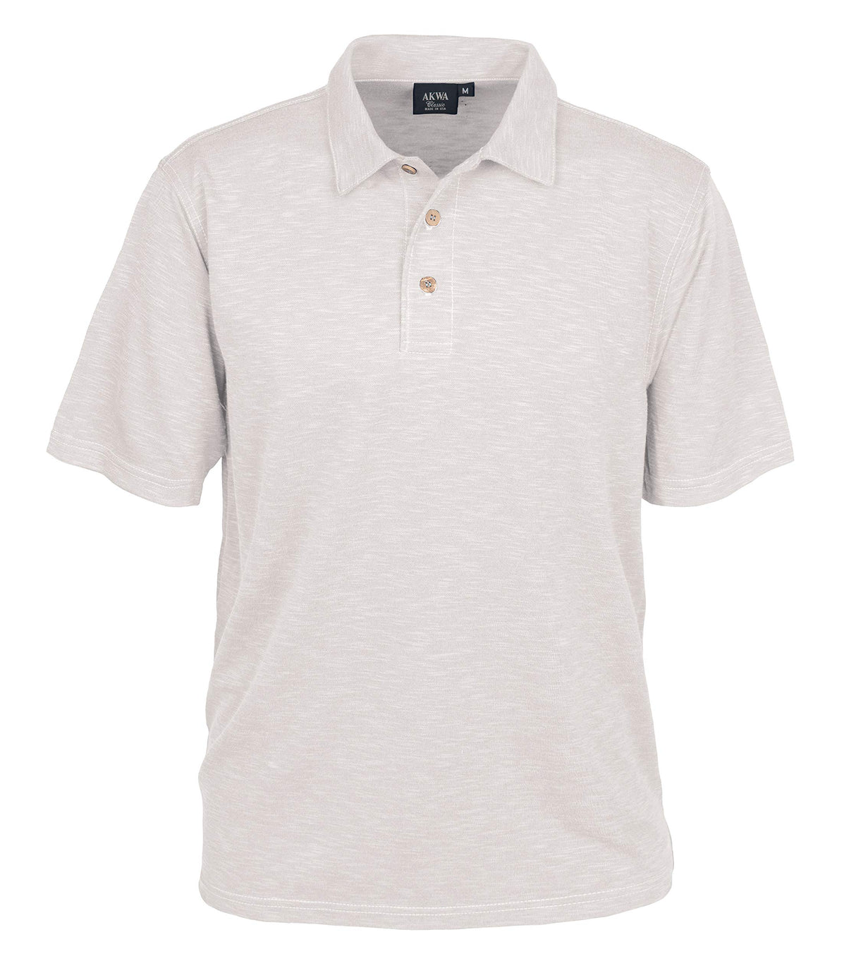 Akwa Men's Slub Polo Made in USA