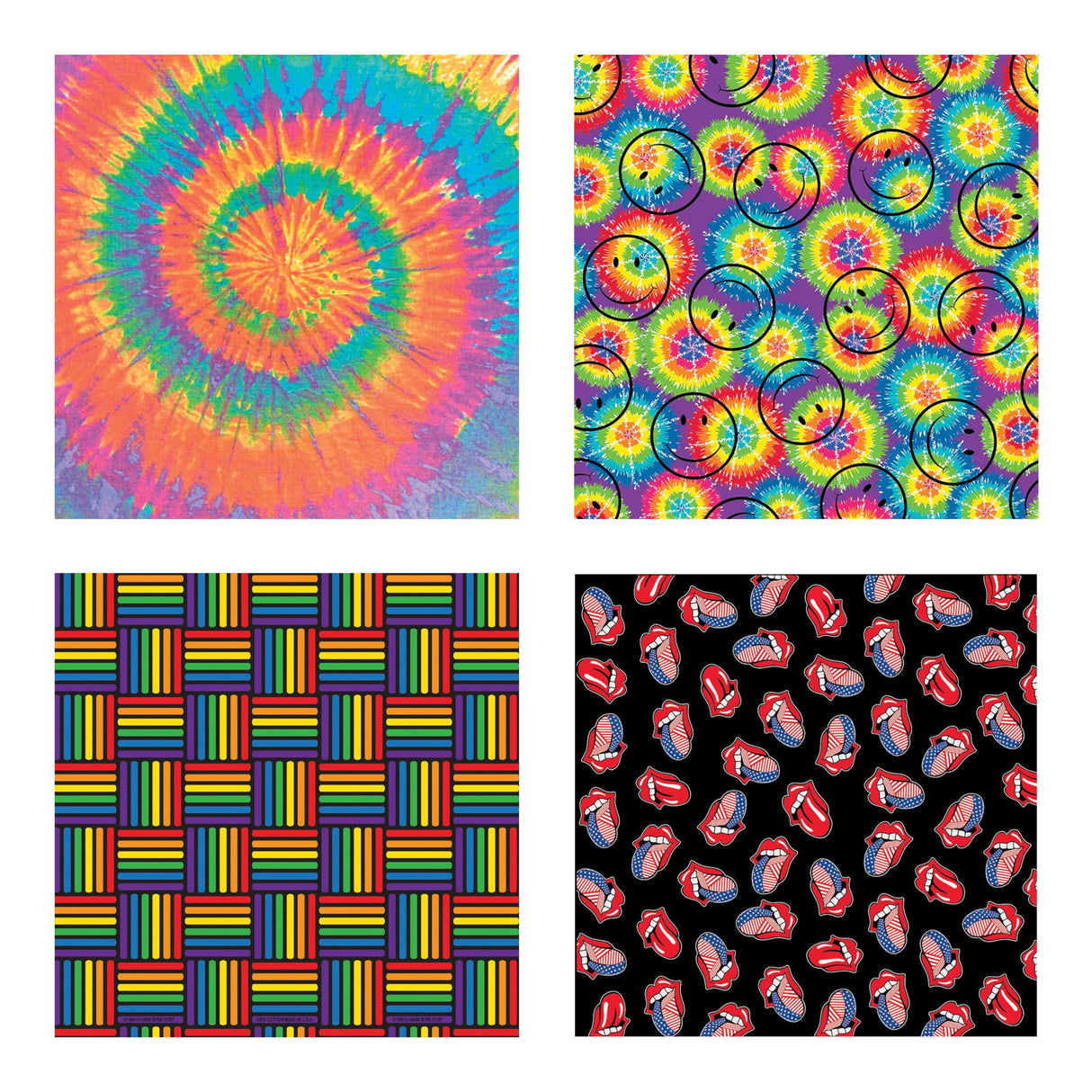 B53 100% Cotton Paisley Bandanas Made in the USA - Stylish Headband, Handkerchief, Scarf - 21 inch x 21 inch