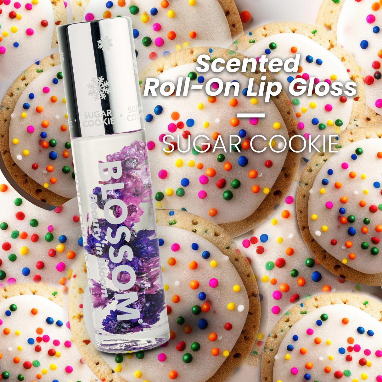 Blossom Scented Roll on Lip Gloss, Infused with Real Flowers, Made in USA, 0.20 fl. oz./5.9ml, Watermelon