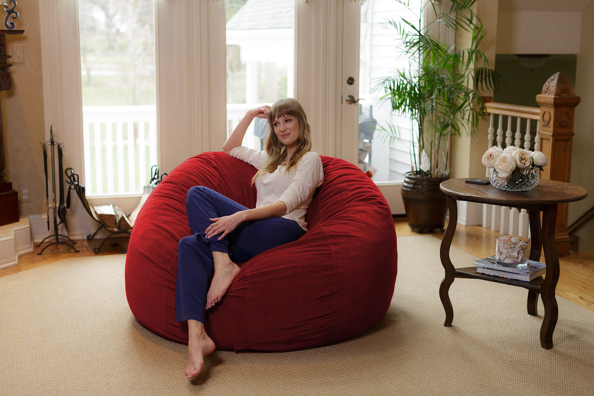 Chill Sack Bean Bag Chair: Giant 6' Memory Foam Furniture Bean Bag - Big Sofa with Soft Micro Fiber Cover, Charcoal
