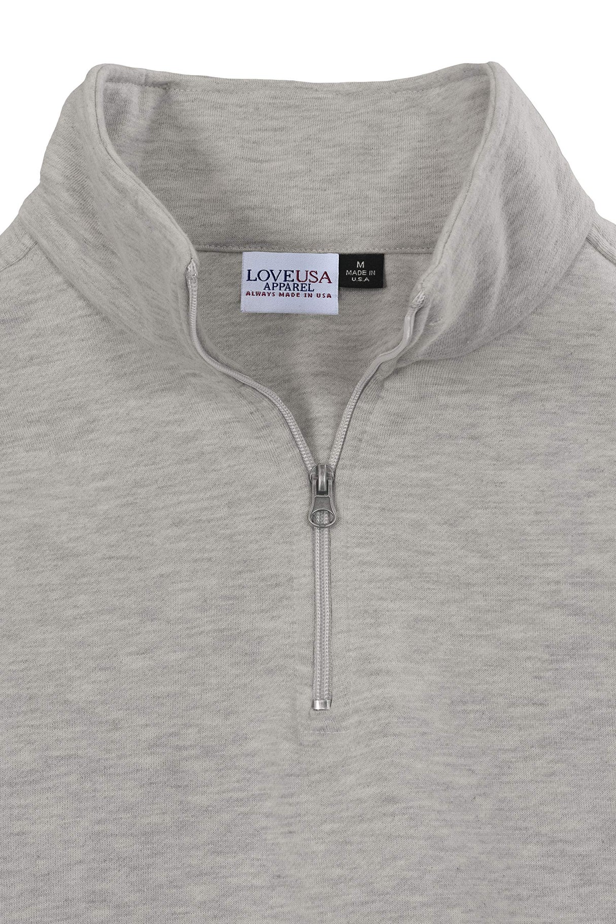 Men's Heavy Duty 1/4 Zip Sweatshirt with Heavy Weight Micro Fleece Made in USA