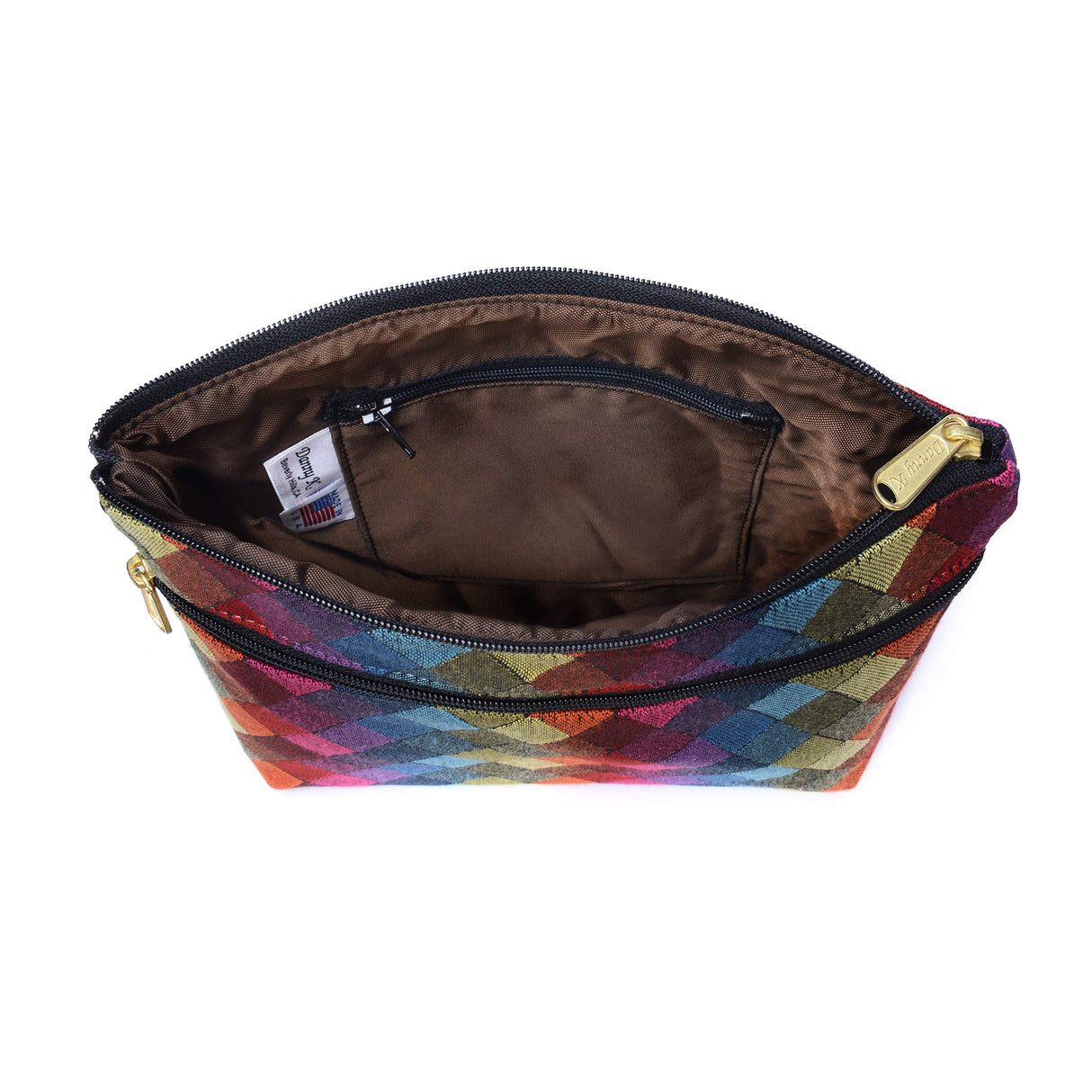 Danny K. Women's Tapestry Zipper Purse Crossbody Handbag, Adjustable Cord, Handmade in USA