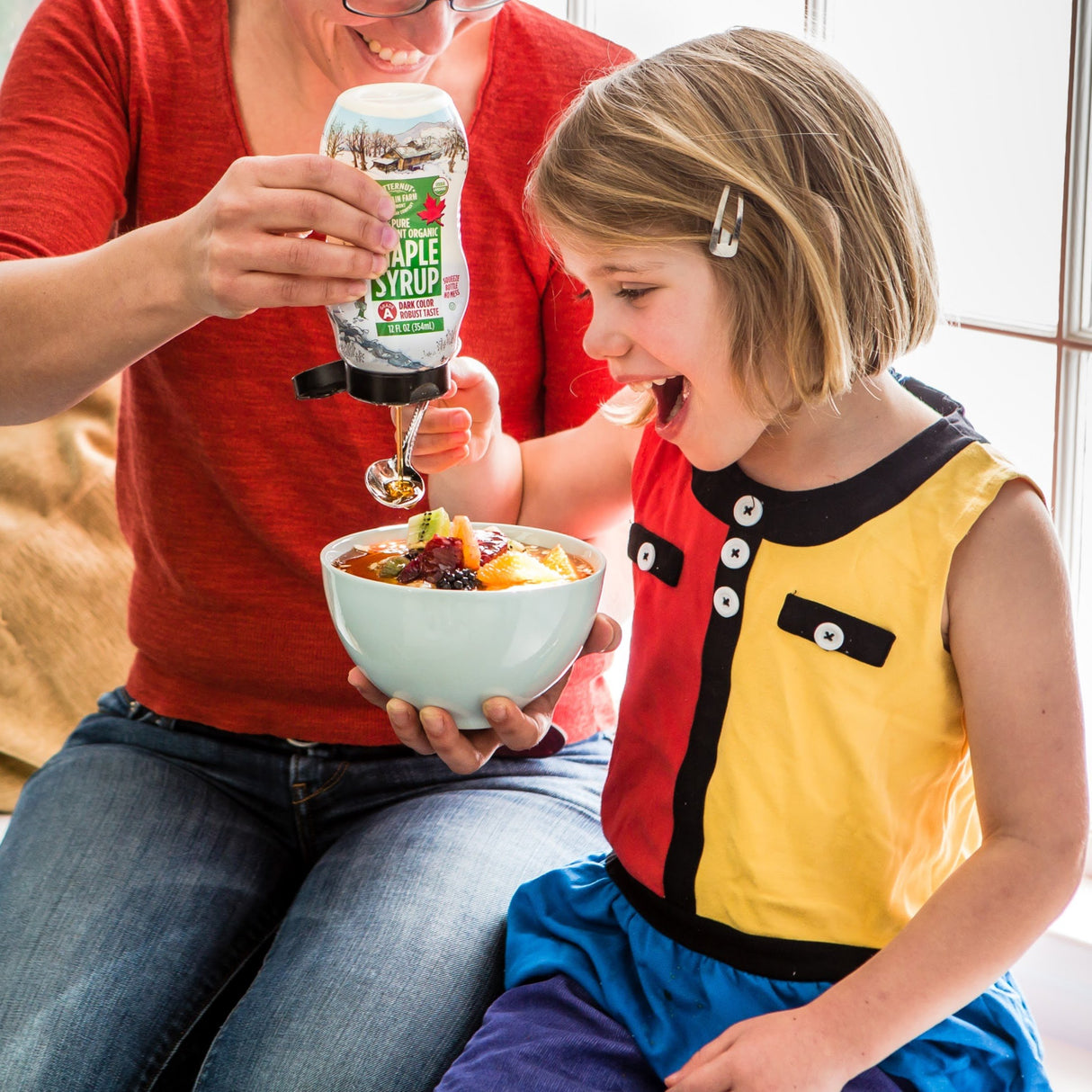 Butternut Mountain Farm Pure Vermont Maple Syrup, Organic, Grade A, Amber Rich, 12 oz, Easy Squeeze Bottle