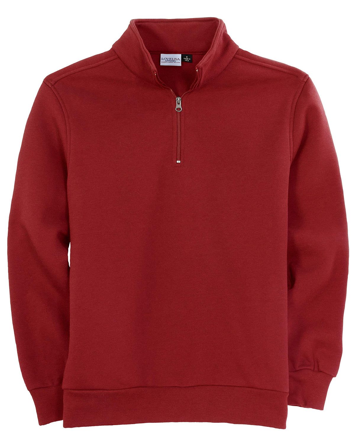 Men's Heavy Duty 1/4 Zip Sweatshirt with Heavy Weight Micro Fleece Made in USA