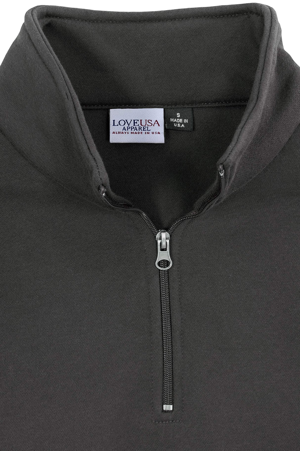 Men's Heavy Duty 1/4 Zip Sweatshirt with Heavy Weight Micro Fleece Made in USA