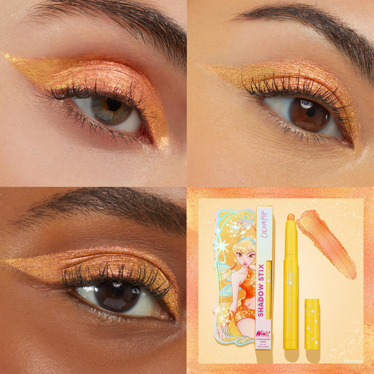 ColourPop Winx Club Shadow Stix - Cream Eyeshadow Stick with Long-Lasting Color - Multi-Use Cream Makeup with a Built-In Sharpener & Precise Tip for Easy Application - Fury of The Dragon (0.05 oz)