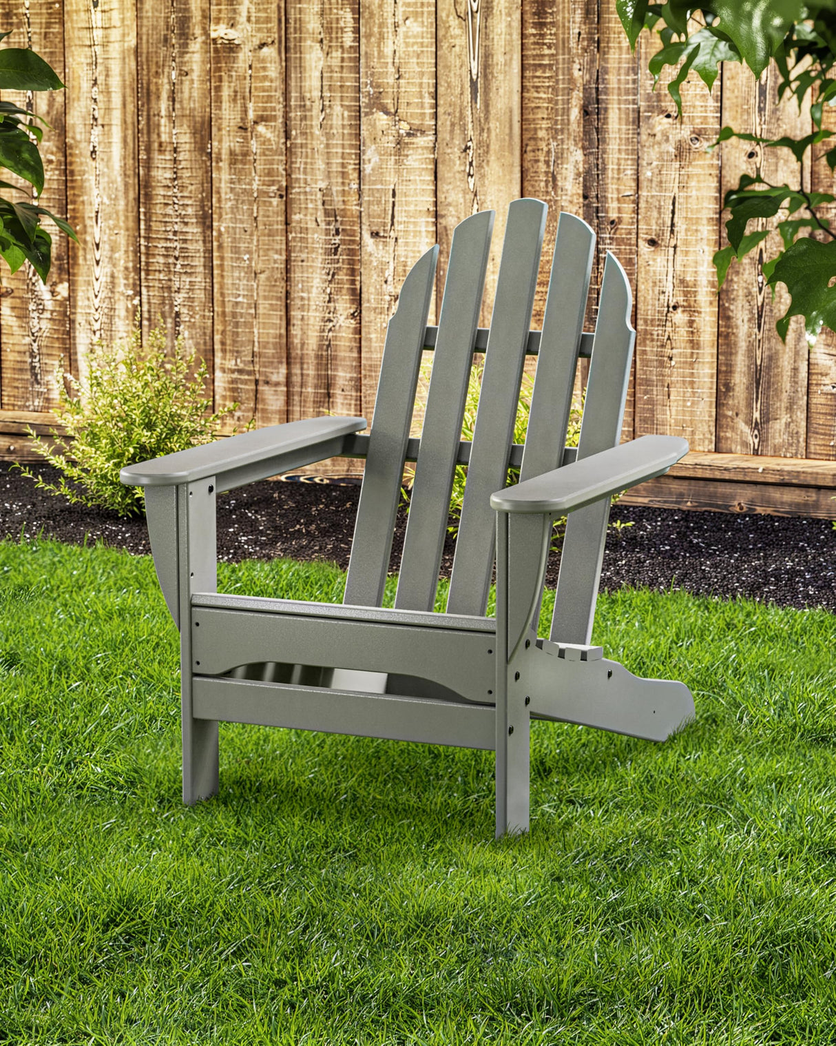 POLYWOOD AD4030PB Classic Outdoor Adirondack Chair, Pacific Blue