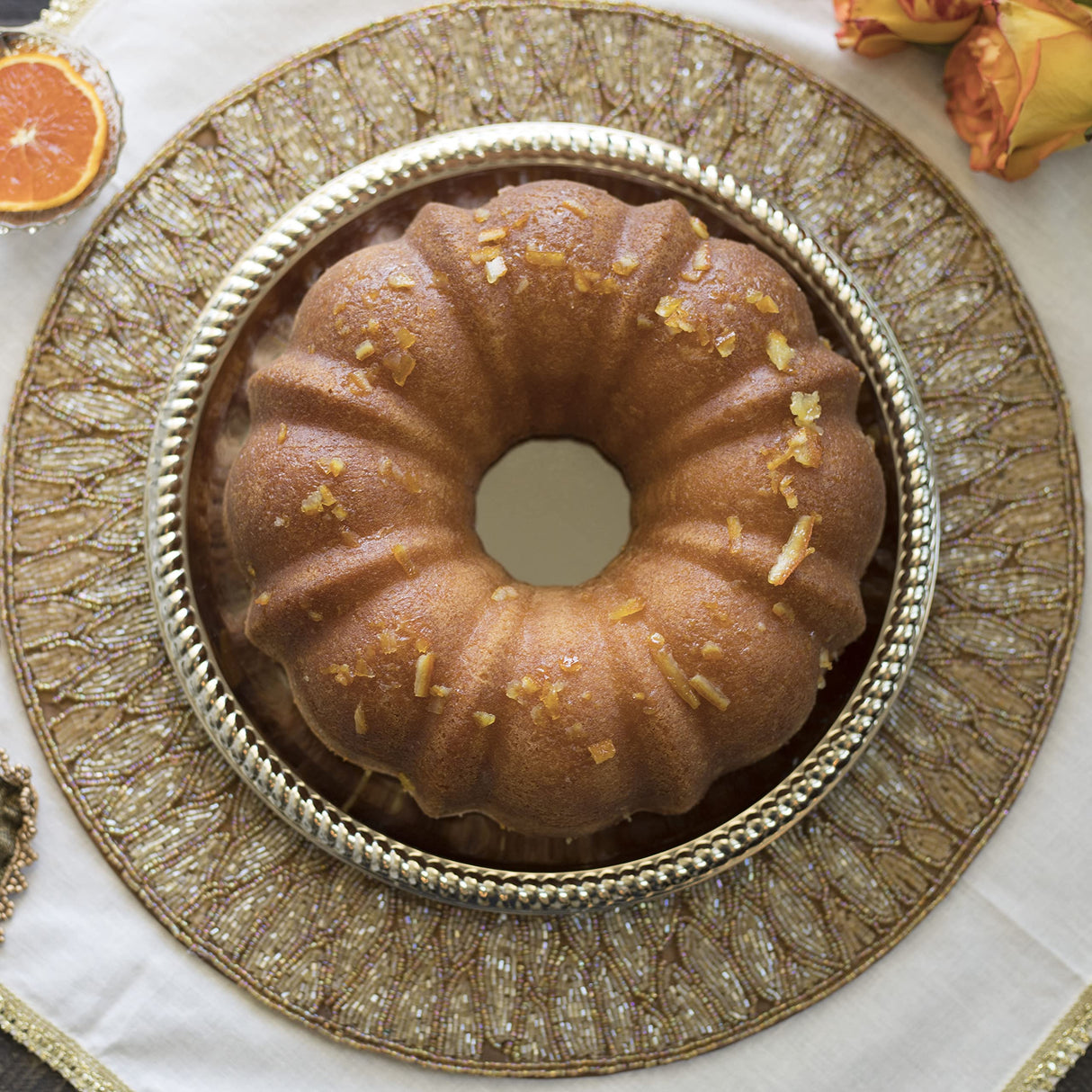 USA Pan Bakeware Nonstick Fluted Tube Cake Pan, Aluminized Steel 10-Inch