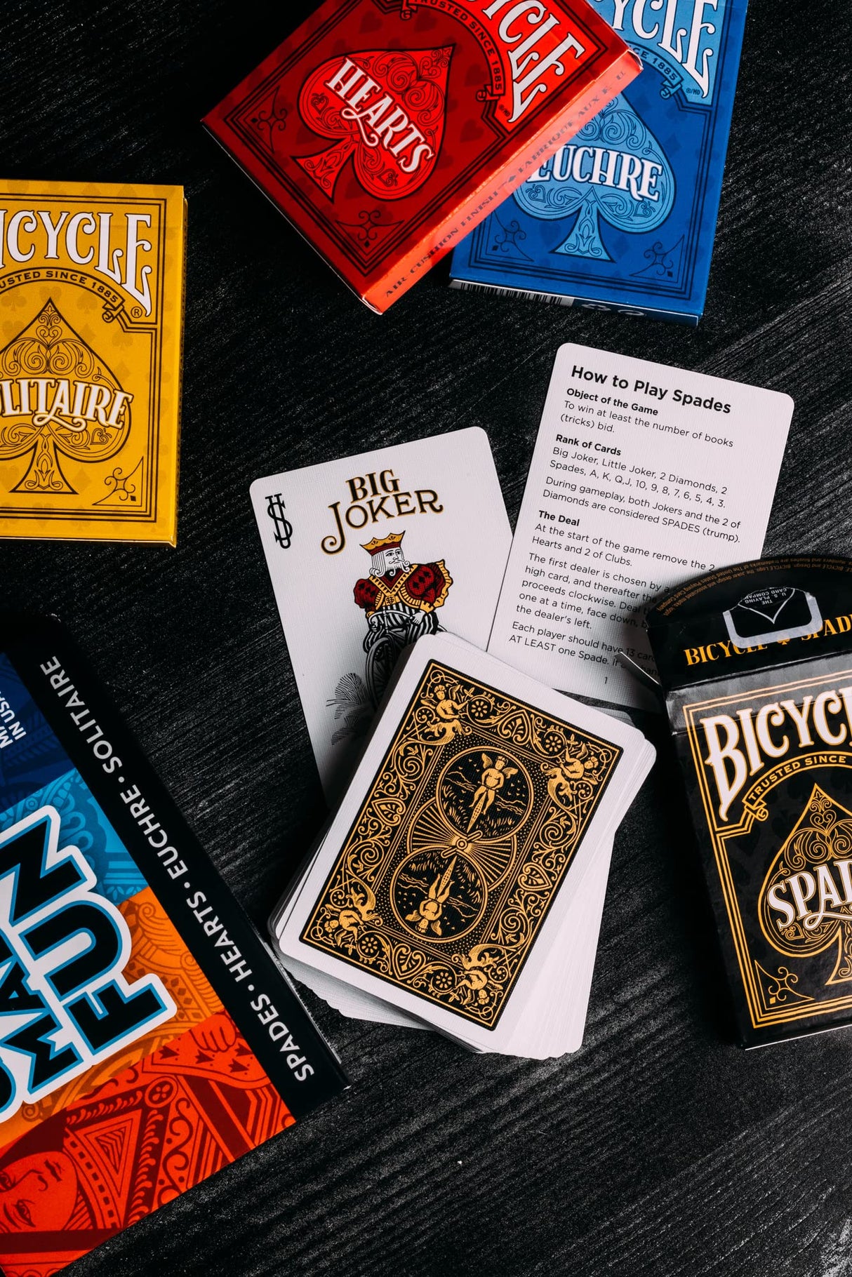 Bicycle Nertz Playing Card Game, 8 Decks of Playing Cards, Fast, Fun, Competitive Multiplayer Solitaire Game, Up to 8 Players, Jumbo Index
