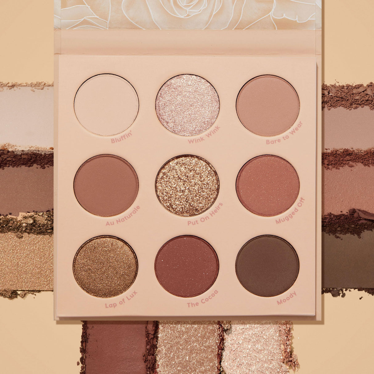 ColourPop Blush Crush Shadow Palette - Brown, Gold & Pink Shadow Palette with Metallic and Matte Finishes - High-Pigment Makeup with a Long-Wearing Formula (0.3 oz)