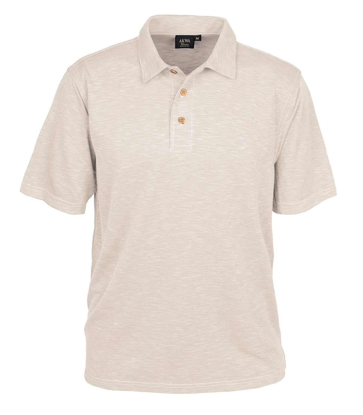 Akwa Men's Slub Polo Made in USA