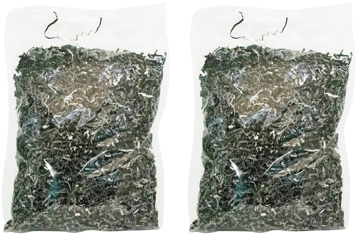 Stephanie Imports Made In USA 3-Ply Crinkle Cut Shredded Paper 2 lbs (Red & Green Christmas Mix)