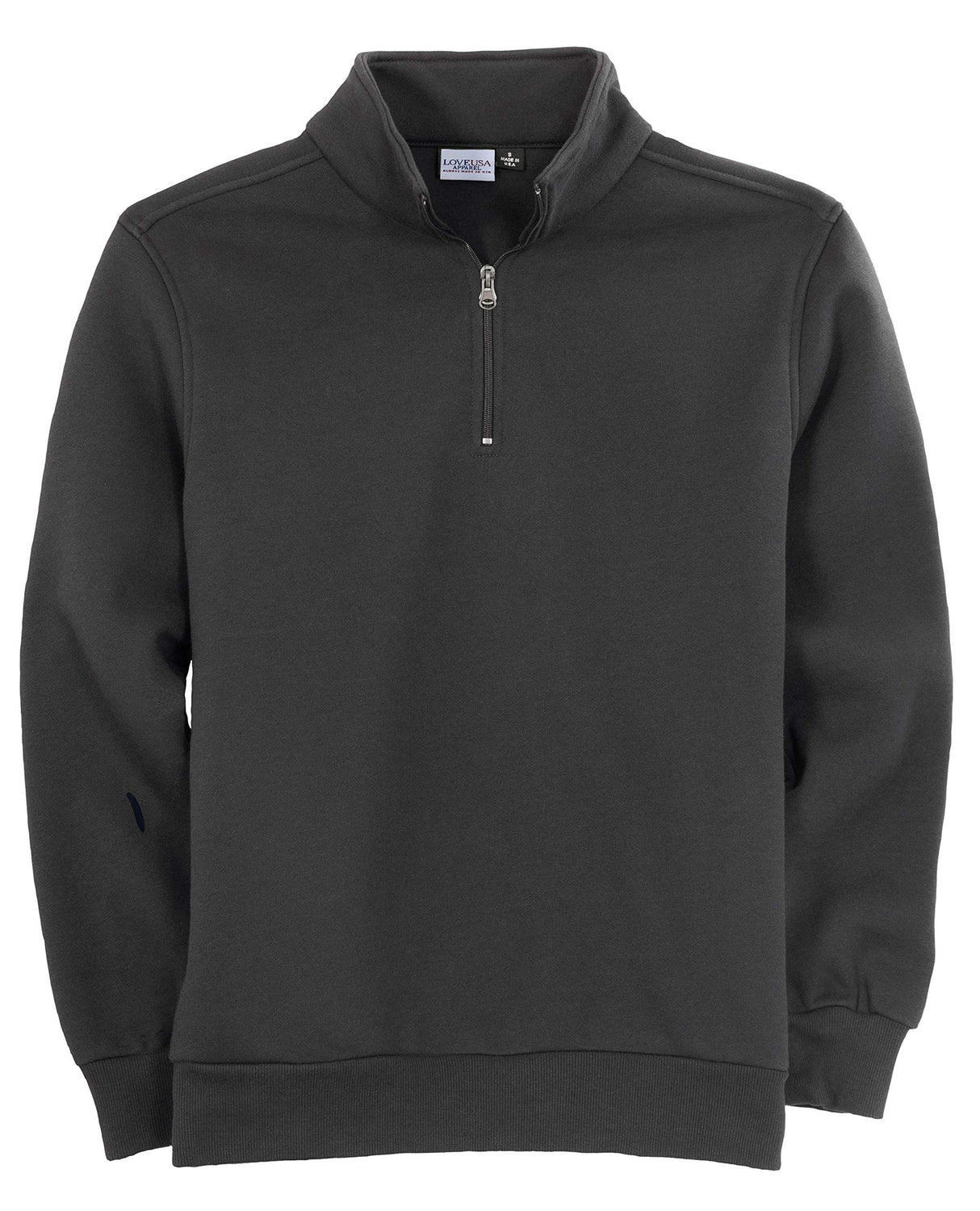 Men's Heavy Duty 1/4 Zip Sweatshirt with Heavy Weight Micro Fleece Made in USA