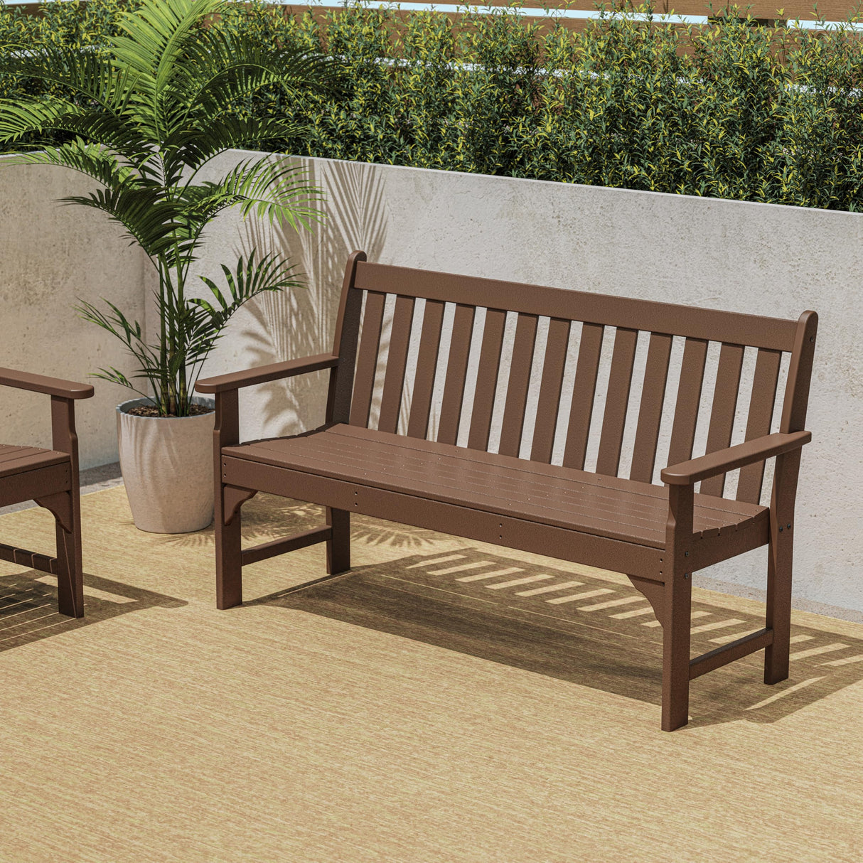 POLYWOOD GNS60BL Vineyard 60" Outdoor Swing, Black