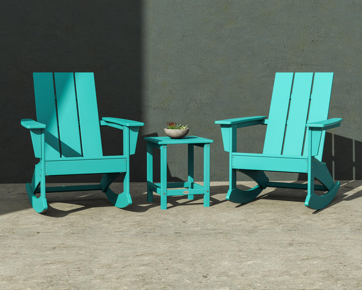 POLYWOOD ECT18GY Long Island Side Table, 18-Inch, Slate Grey