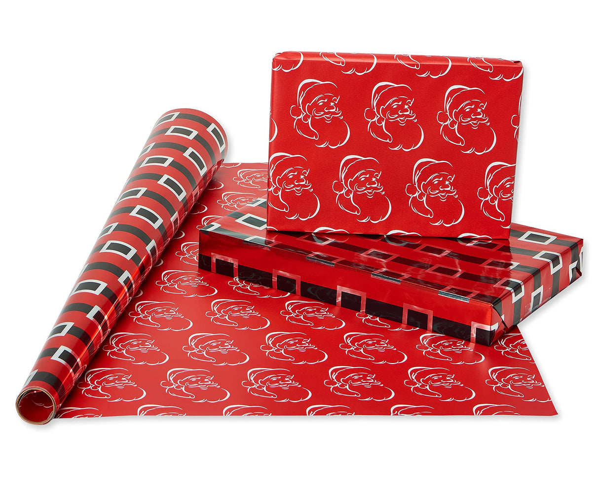 American Greetings 120 sq. ft. Pink Christmas Wrapping Paper Set, Red and Pink (4 Rolls 30 in. x 12 ft., 7 Bows, 30 Gift Tags)