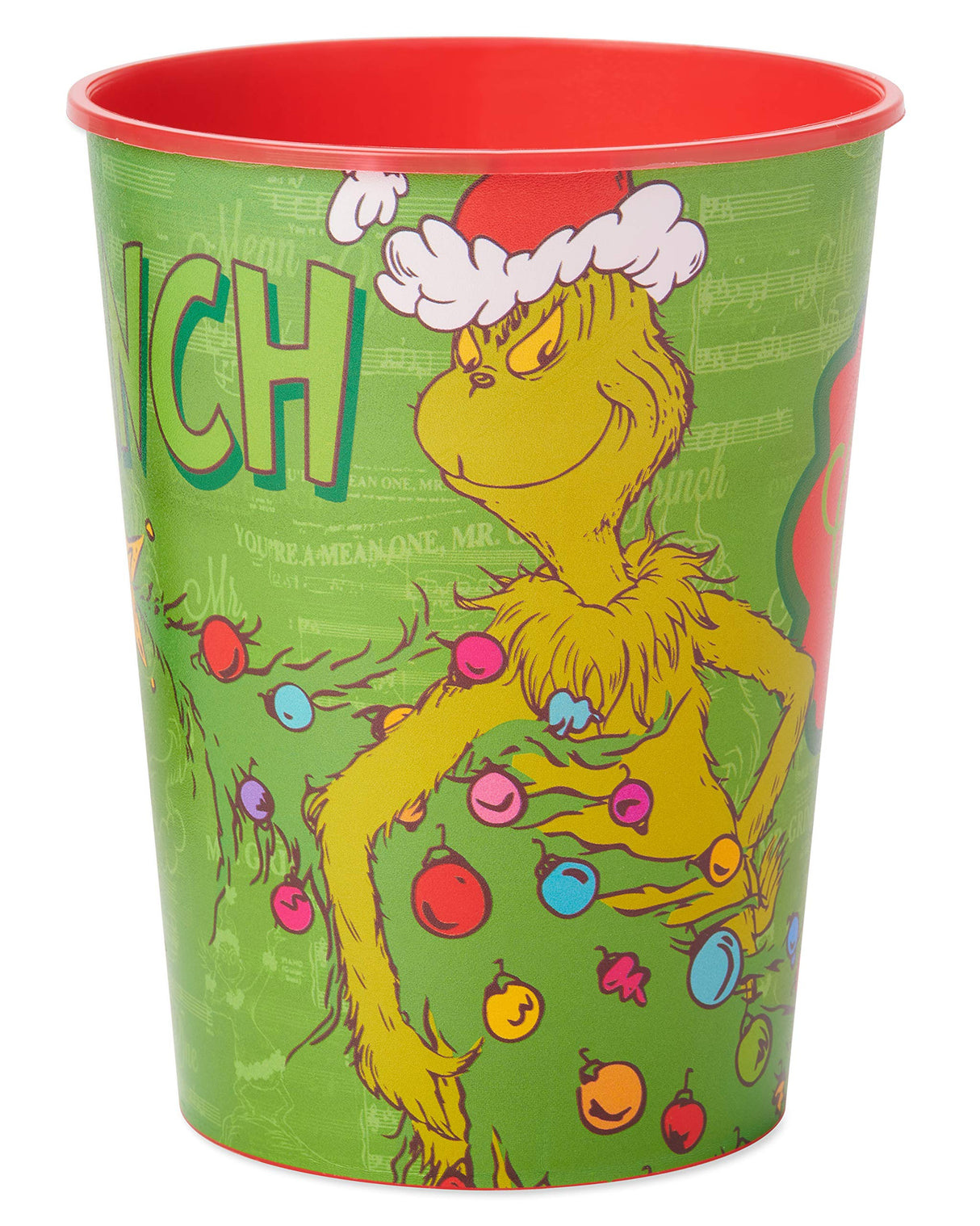 American Greetings 8-Count 16 oz. Reusable Plastic Cups, Santa and Snowman Christmas Party Supplies