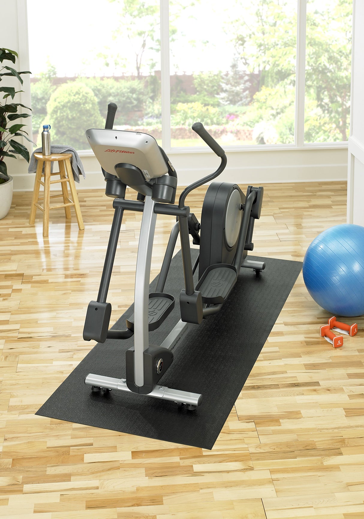 SuperMats Heavy Duty Equipment Mat 11GS-GRAY Made in U.S.A. for Large Treadmills Ellipticals Rowers Rowing Machines Recumbent Bikes and Exercise Equipment Color Gray (3-Feet x 6.5-Feet) (36" x 78") (91.44 cm x 198.12 cm)