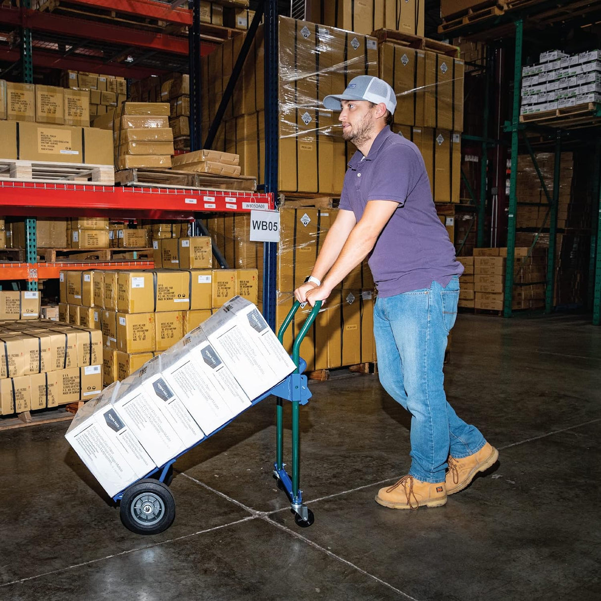 800 lbs Quick Latch Hand Truck, Metal Frame