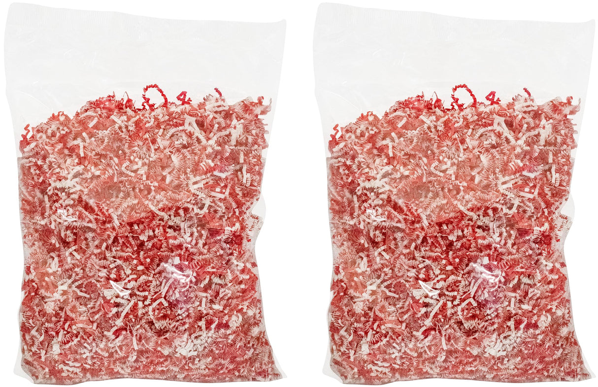 Stephanie Imports Made In USA 3-Ply Crinkle Cut Shredded Paper 2 lbs (Red & Green Christmas Mix)