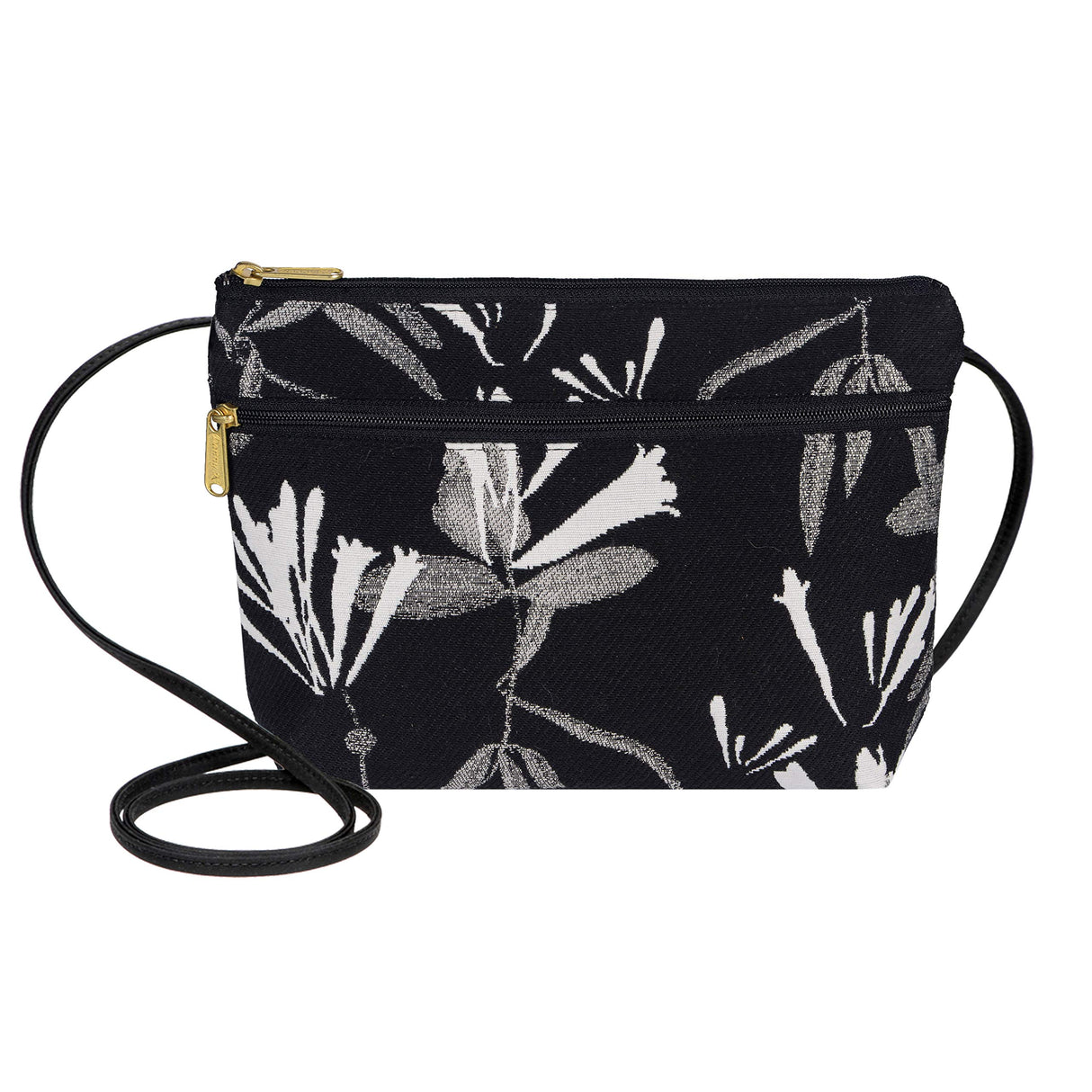 Danny K. Women's Tapestry Zipper Purse Crossbody Handbag, Adjustable Cord, Handmade in USA