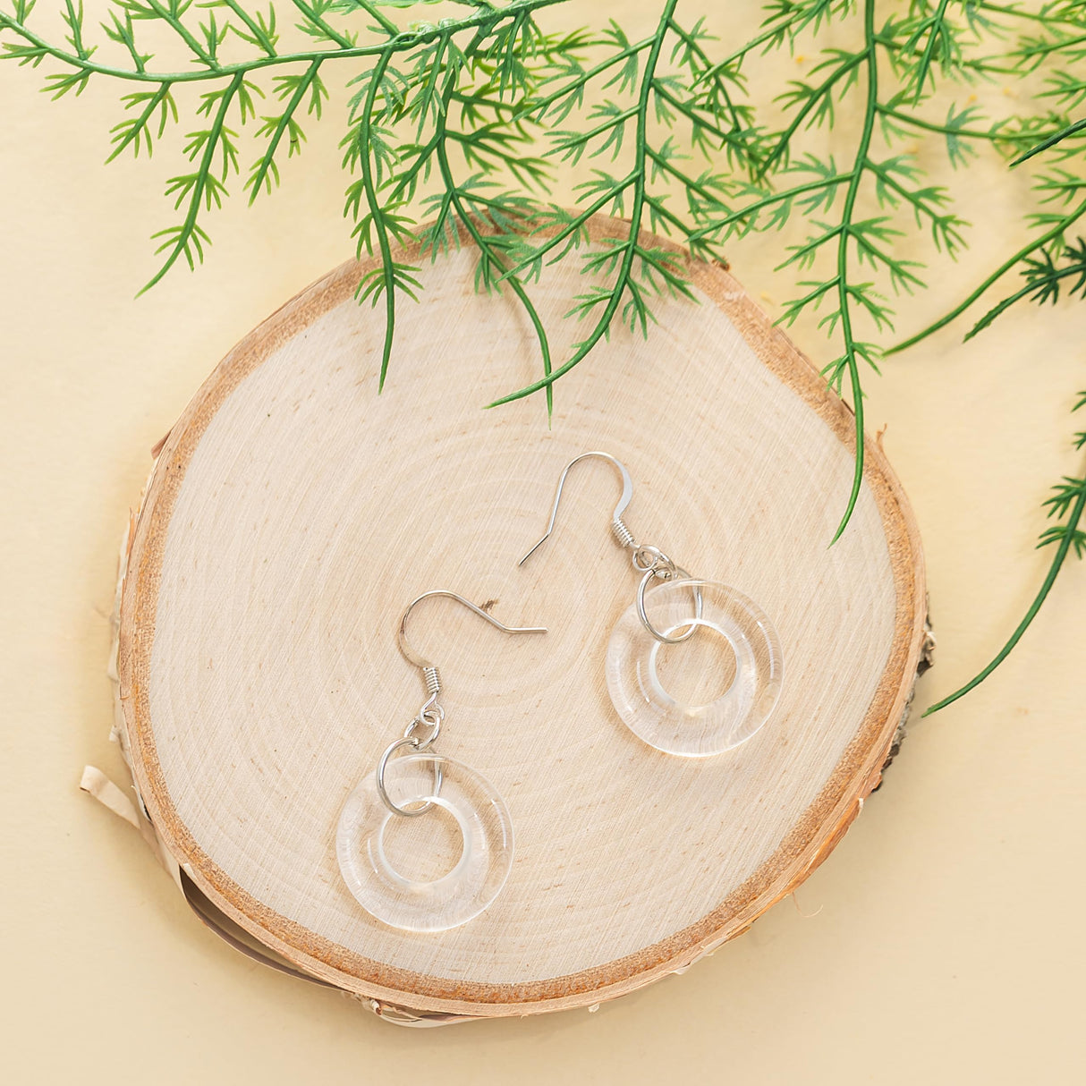 Bottled Up Designs Handmade Glass Hoop Earrings, Recycled Vintage Glass, Sterling Silver, Eco Friendly, Made in USA, Mothers Day, Women, Anniversary (Red 1940s Beer Bottle)