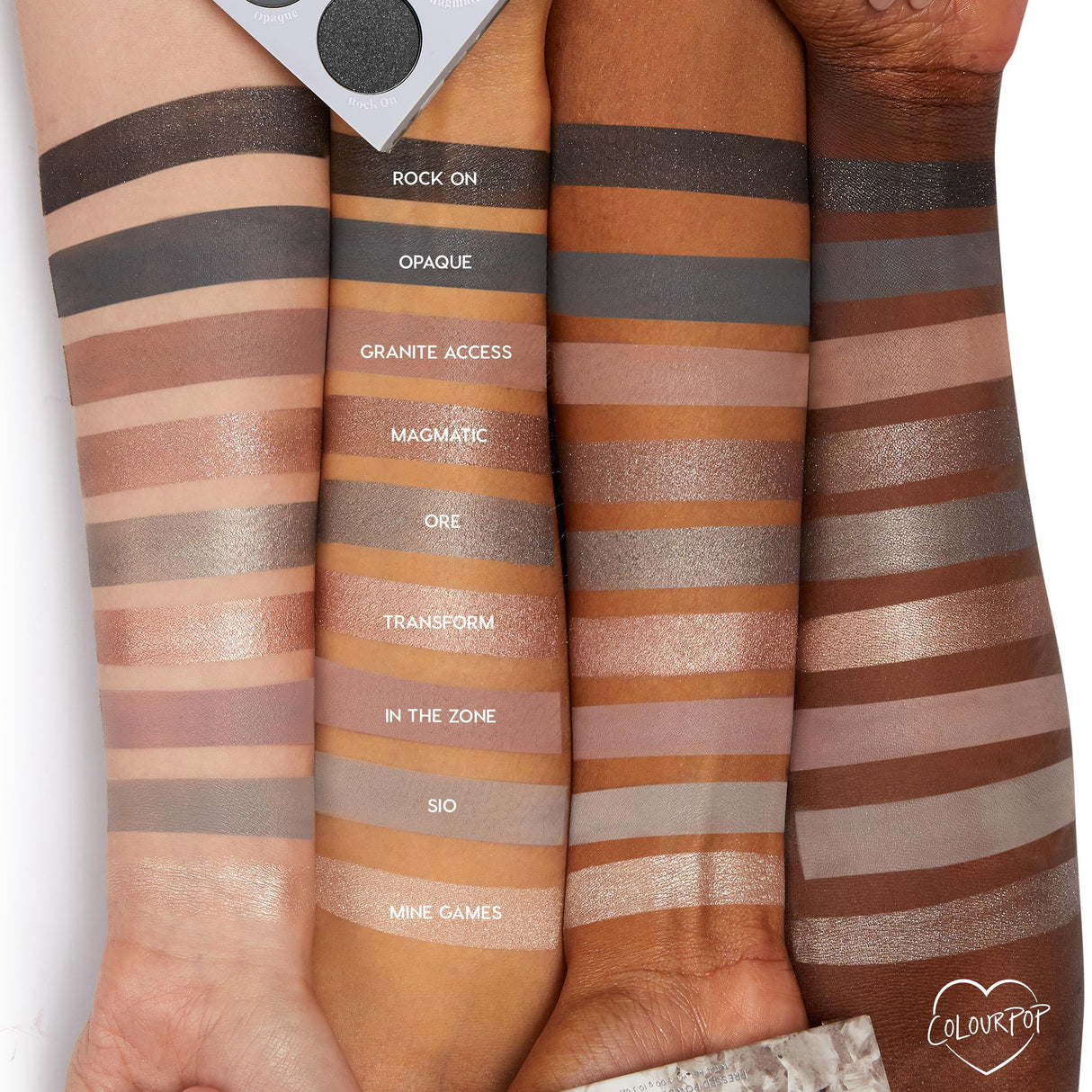 ColourPop Blush Crush Shadow Palette - Brown, Gold & Pink Shadow Palette with Metallic and Matte Finishes - High-Pigment Makeup with a Long-Wearing Formula (0.3 oz)