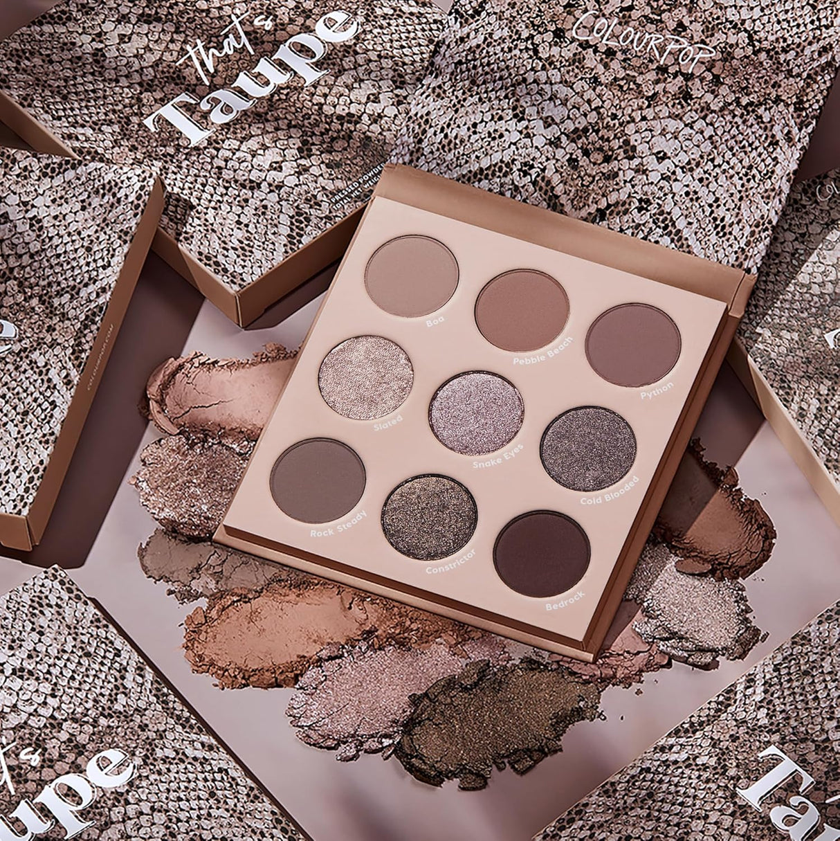 ColourPop That's Taupe Shadow Palette - Cool-Toned Shadow Palette with Metallic and Matte Finishes - High-Pigment Makeup with a Long-Wearing Formula (0.3 oz)