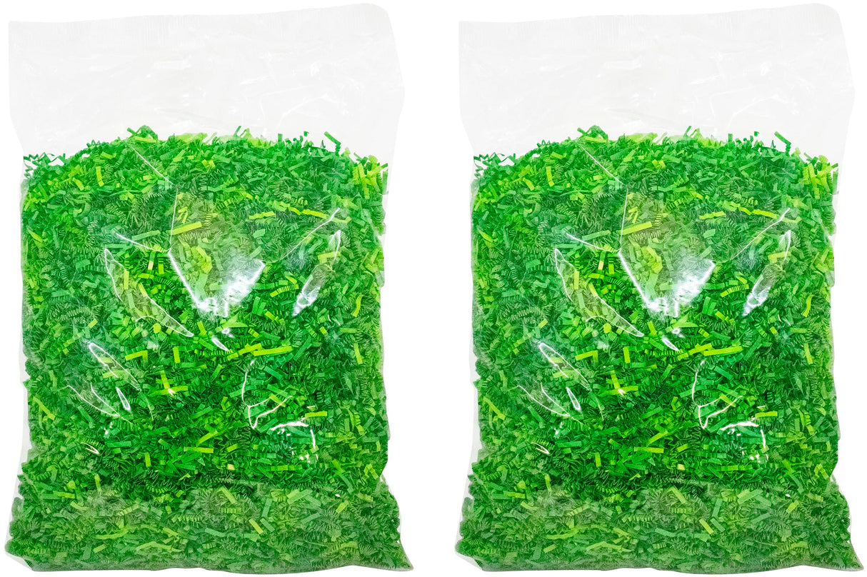 Stephanie Imports Made In USA 3-Ply Crinkle Cut Shredded Paper 2 lbs (Red & Green Christmas Mix)