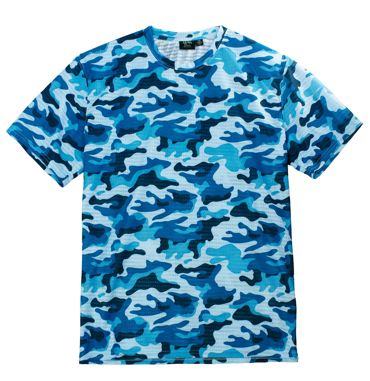 Akwa Men's Made in USA Camouflage Crew Neck Camo T-Shirt with Moisture Wicking Polyester