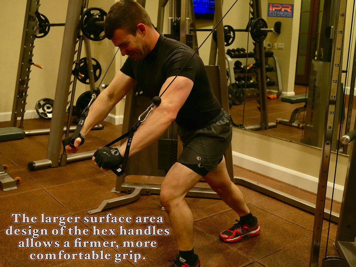 Hex Handle Patent Pending” 100% Made in The USA - Cable Machine Attachment Handle