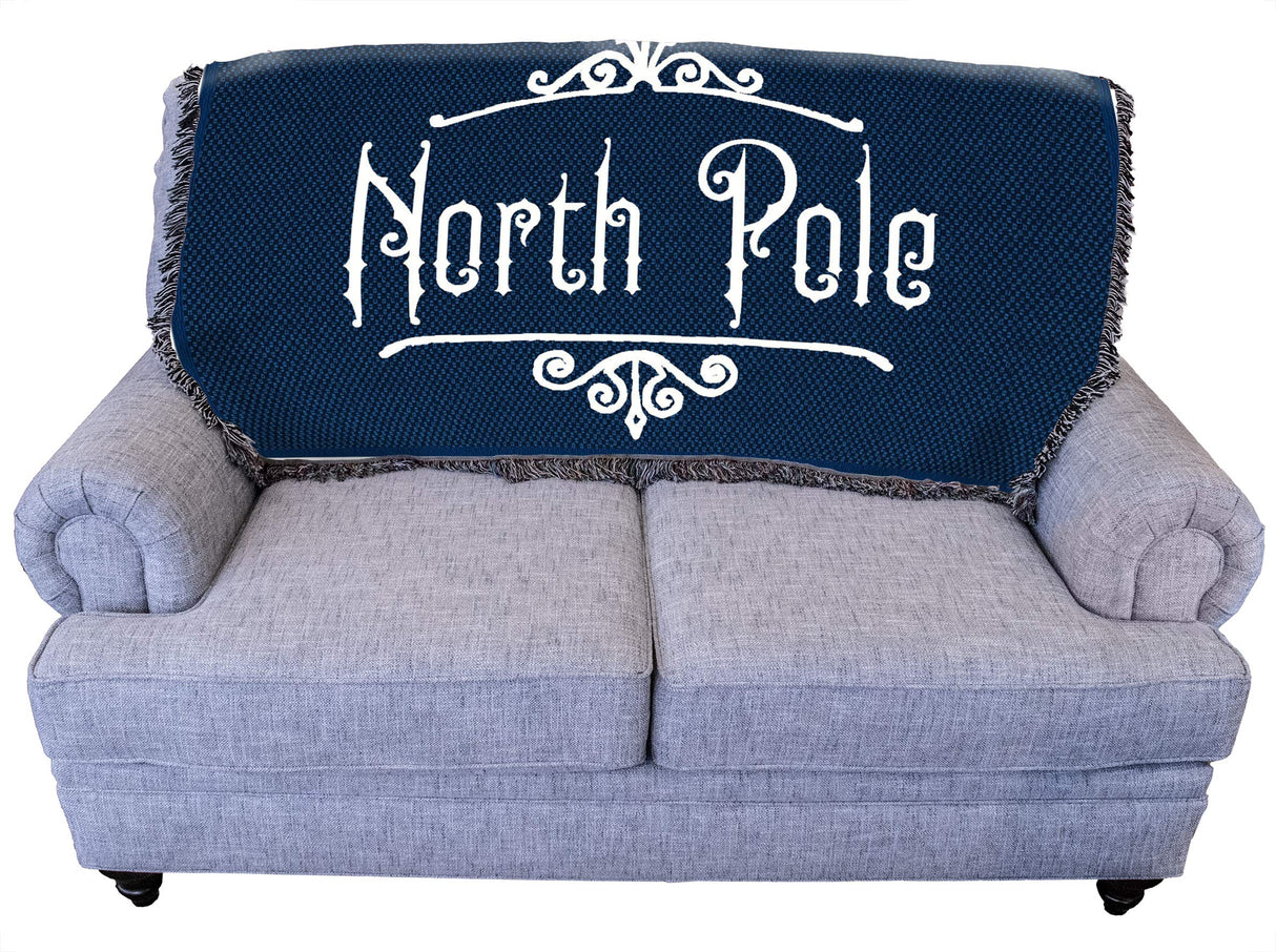 Pure Country Weavers It's A Wonderful Life Blanket Black - Gift Christmas Tapestry Throw for Back of Couch or Sofa - Woven from Cotton - Made in The USA (61x36)