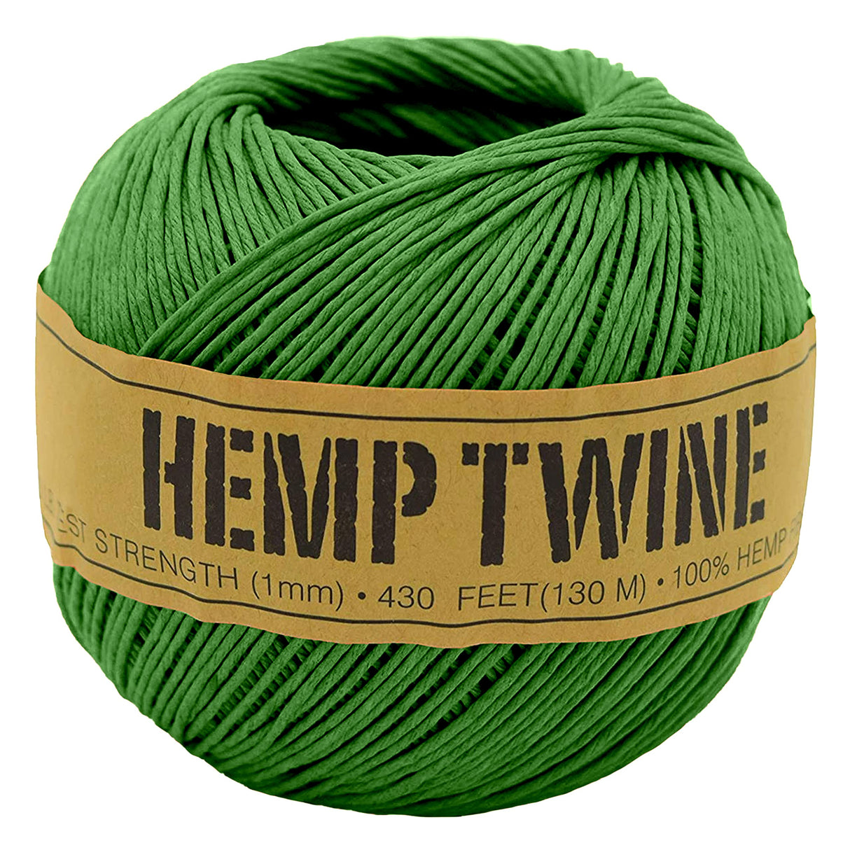 Bean Products Hemp Twine - High Tensile Strength and Durable - Made with 100% Hemp - Perfect for Jewelry, Arts & Crafts, Decoration, Cooking - 0.5MM, 50G/328 Ft. - 8 lb. Test Strength - Natural