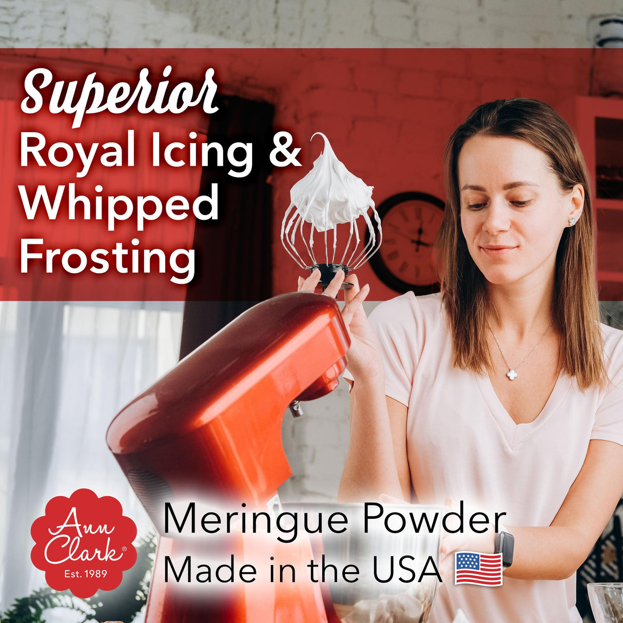 Ann Clark Premium Meringue Powder Made in USA, 8 oz