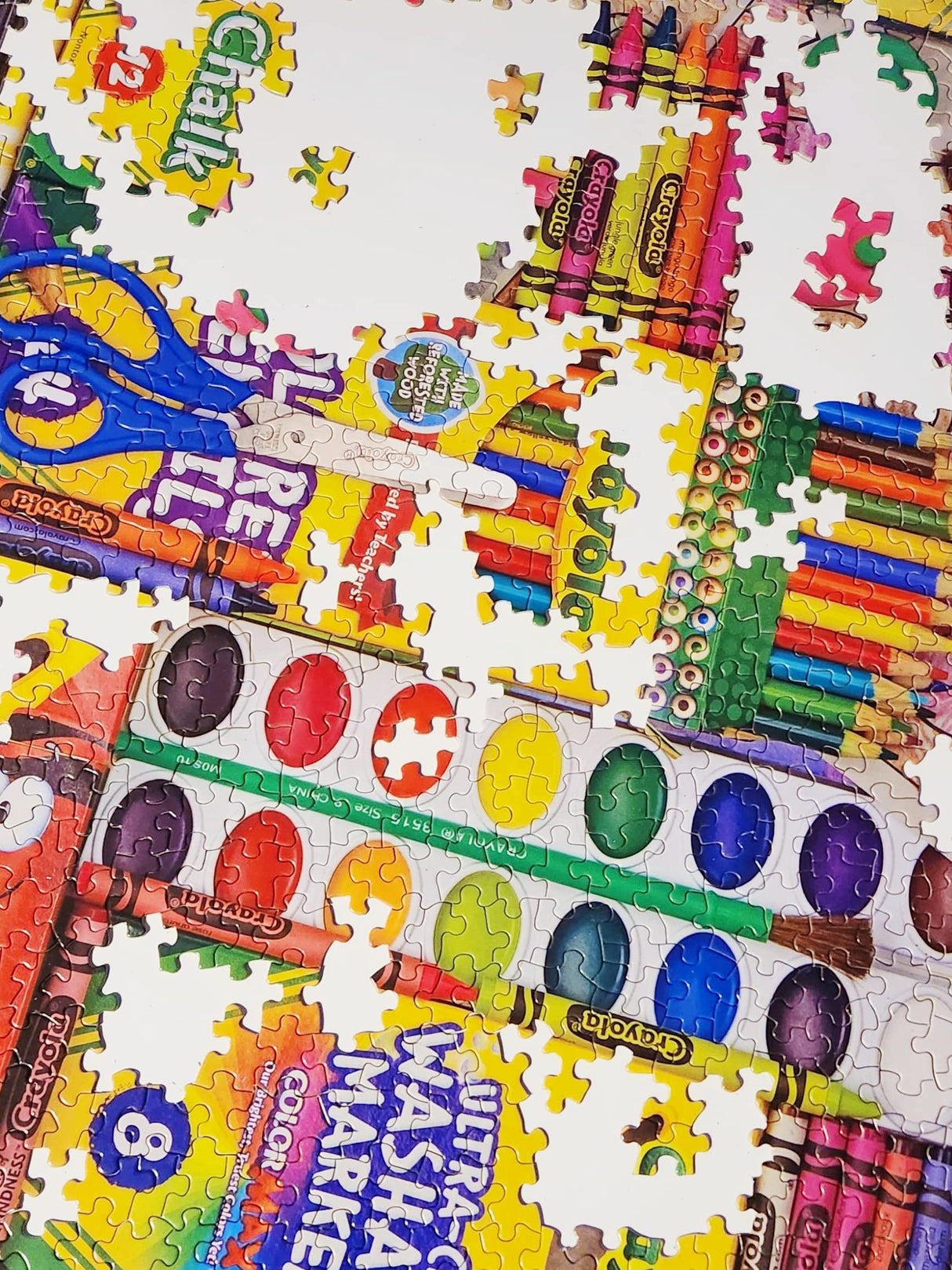 Springbok's 1000 Piece Jigsaw Puzzle Crayola Artist's Table - Made in USA