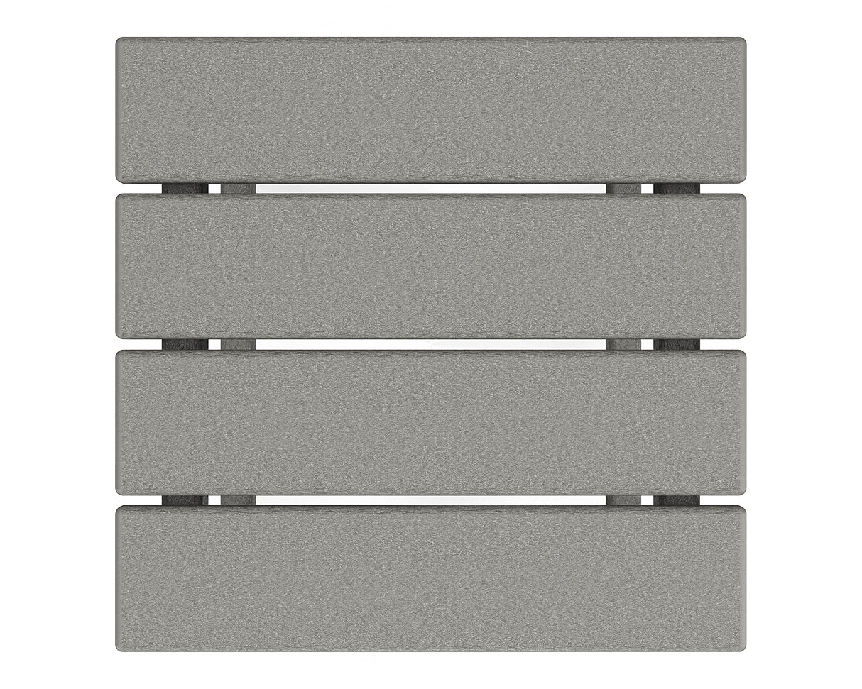 POLYWOOD ECT18GY Long Island Side Table, 18-Inch, Slate Grey