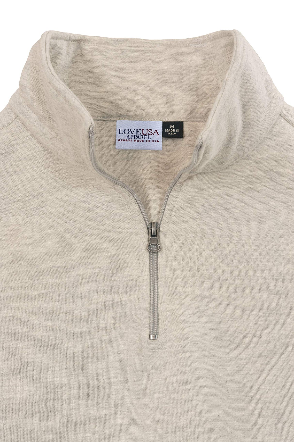 Men's Heavy Duty 1/4 Zip Sweatshirt with Heavy Weight Micro Fleece Made in USA