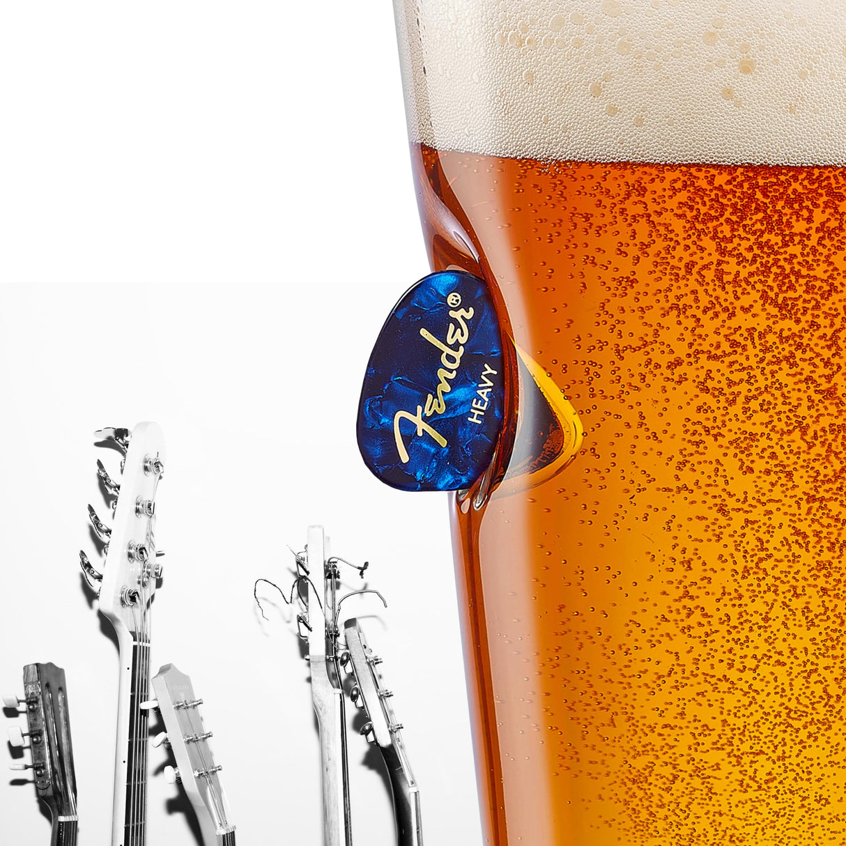 BenShot Guitar Rocks Glass - 11oz - HandCrafted Whisky Tumbler for Fathers Day or All-American Celebrations