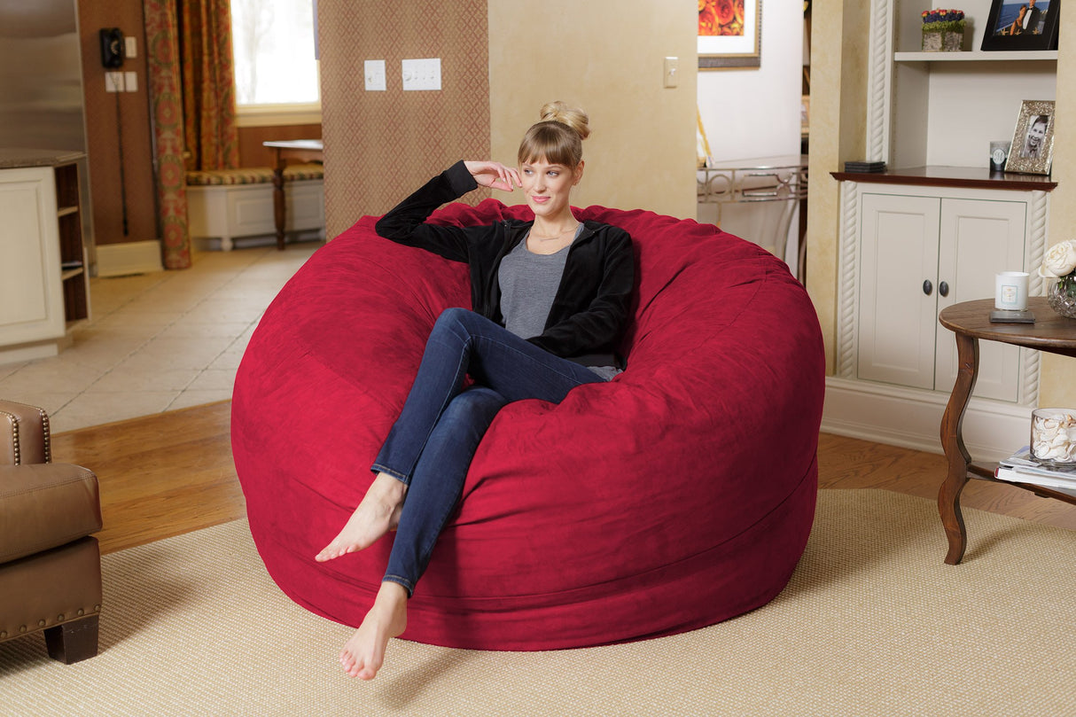 Chill Sack Bean Bag Chair: Giant 6' Memory Foam Furniture Bean Bag - Big Sofa with Soft Micro Fiber Cover, Charcoal
