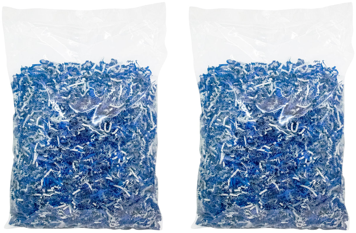 Stephanie Imports Made In USA 3-Ply Crinkle Cut Shredded Paper 2 lbs (Red & Green Christmas Mix)