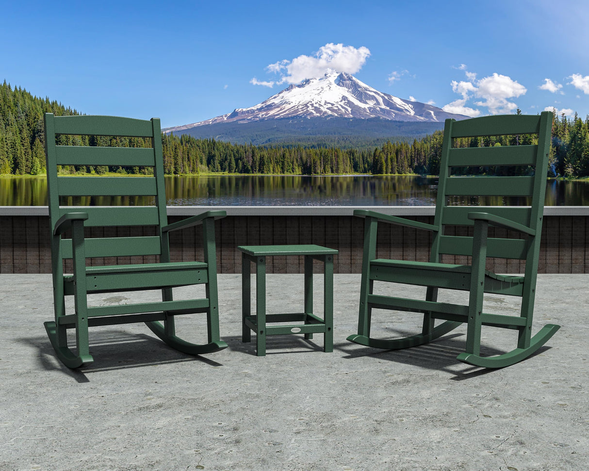 POLYWOOD ECT18GY Long Island Side Table, 18-Inch, Slate Grey