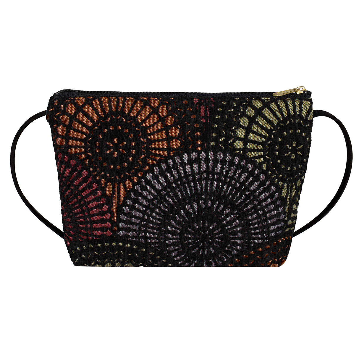 Danny K. Women's Tapestry Zipper Purse Crossbody Handbag, Adjustable Cord, Handmade in USA