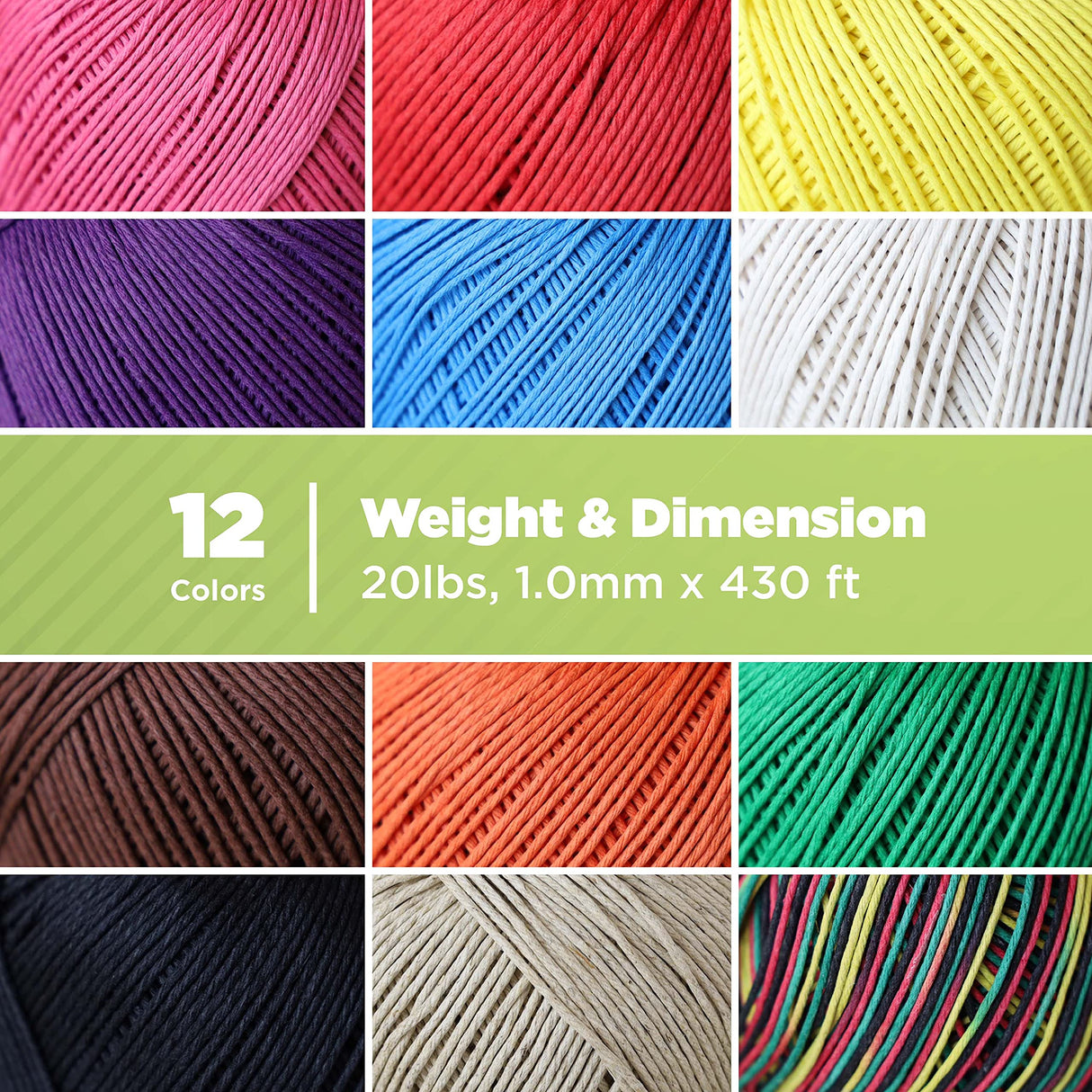 Bean Products Hemp Twine - High Tensile Strength and Durable - Made with 100% Hemp - Perfect for Jewelry, Arts & Crafts, Decoration, Cooking - 0.5MM, 50G/328 Ft. - 8 lb. Test Strength - Natural